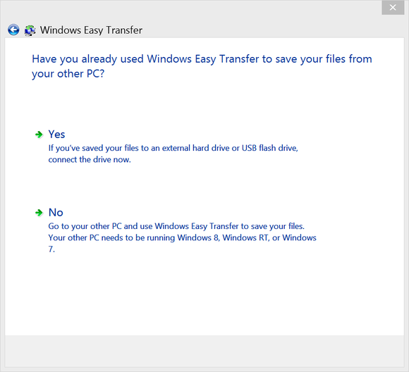 windows 8 easy transfer
