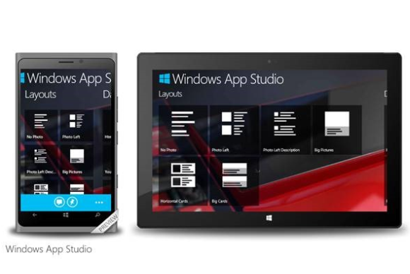 windows app studio universal