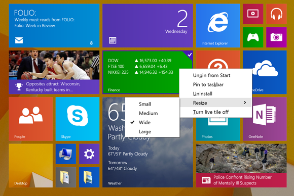windows8.1 right click
