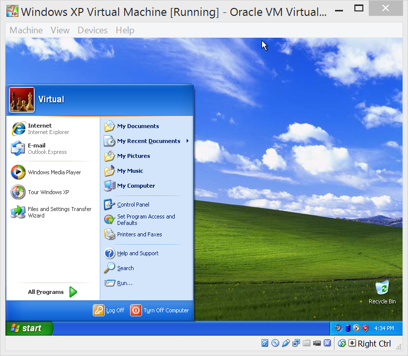 Как подключить интернет в virtualbox windows xp