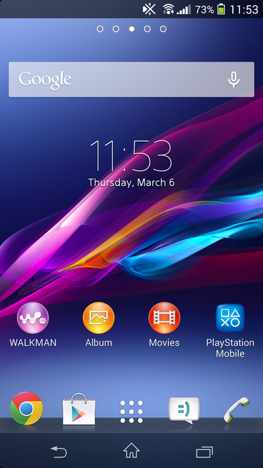 xperiaz1s homescreen