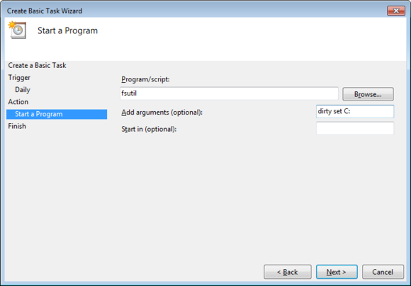 checkdisk schedule
