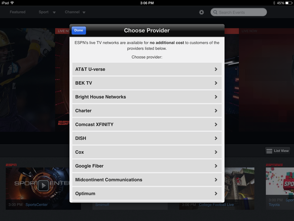espn choose provider