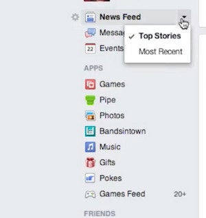 facebook desktop most recent