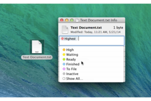 finder tags using the keyboard primary