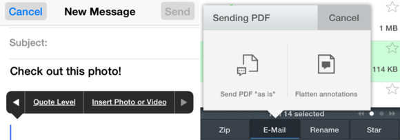 ios 8 mail wish attachments