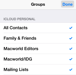 ios 8 mail wish groups