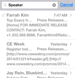 ios 8 mail wish search