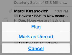 ios 8 mail wish select all