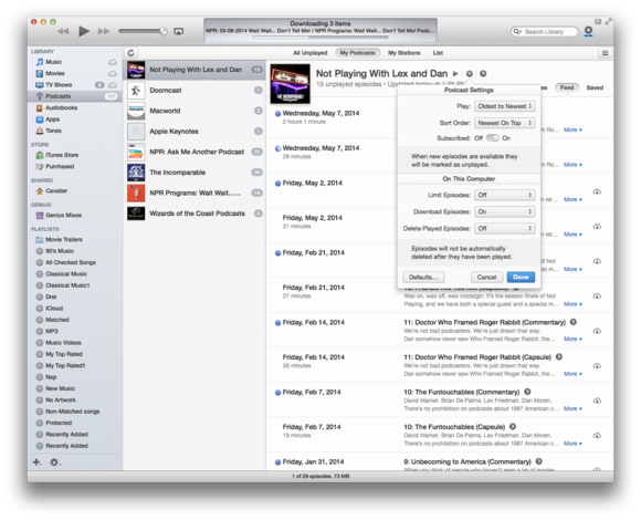 itunes feeds