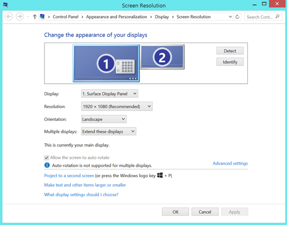 multiple monitors windows 8