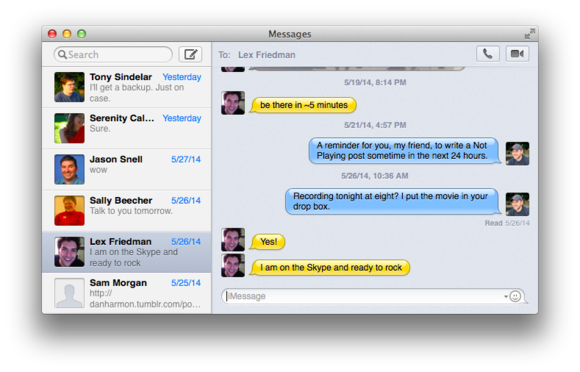 osx messages