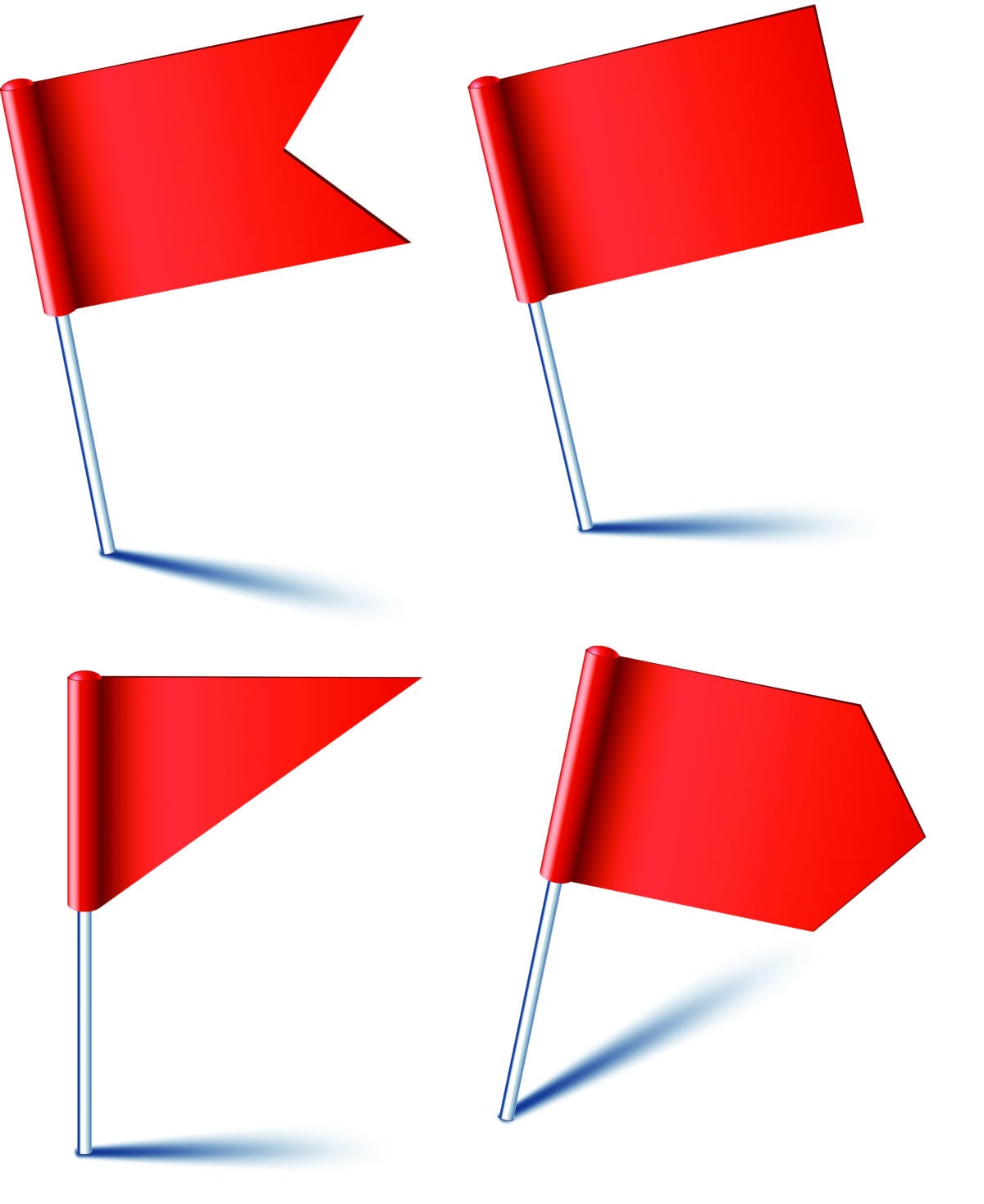 red pin flags. 125831534