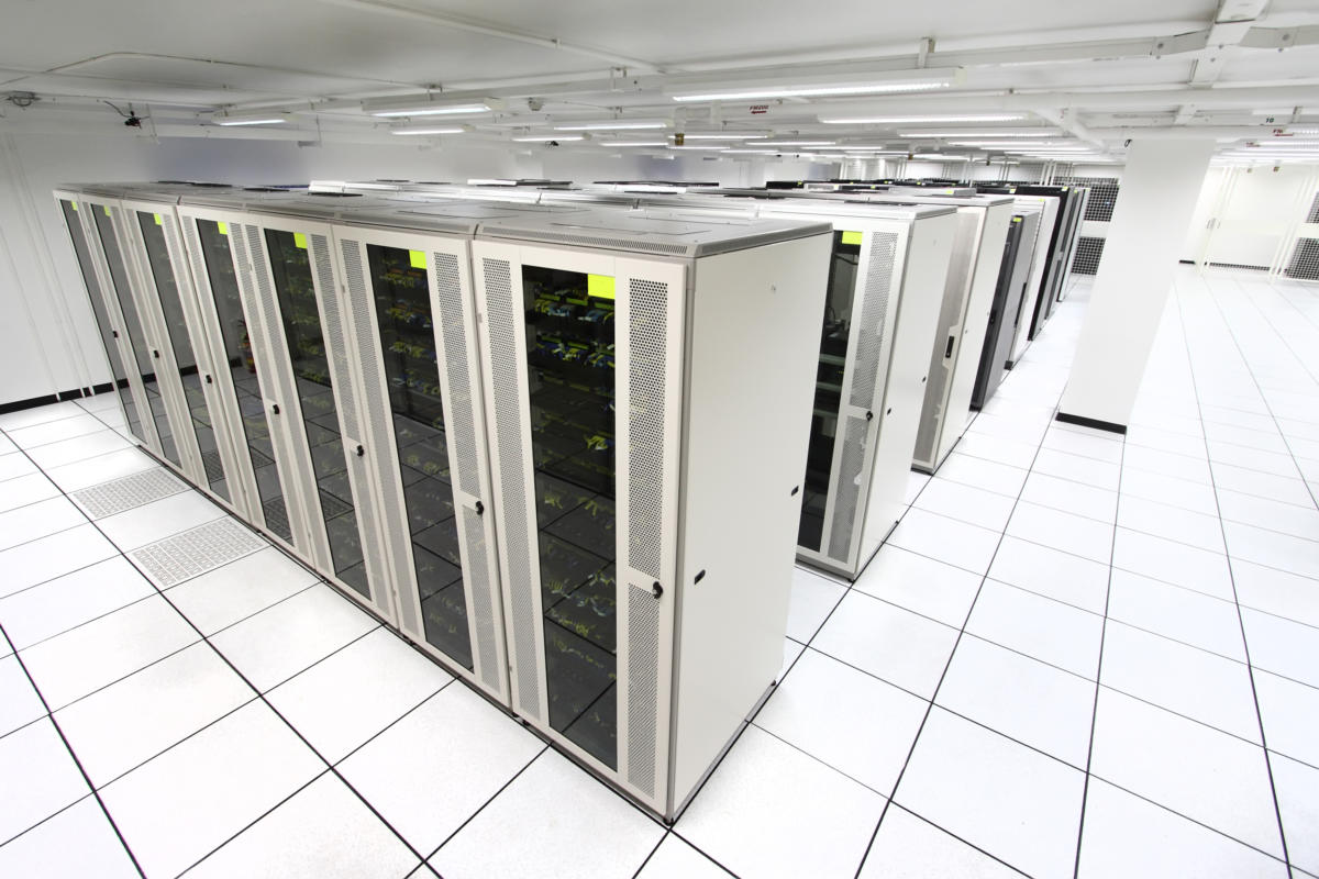 server room with white servers 147706389