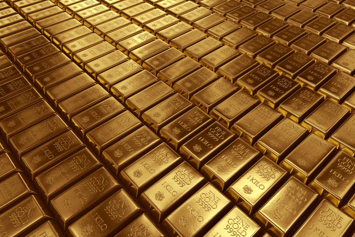 stacked gold bars 166406816