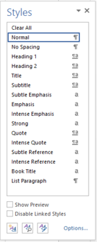 styles panel