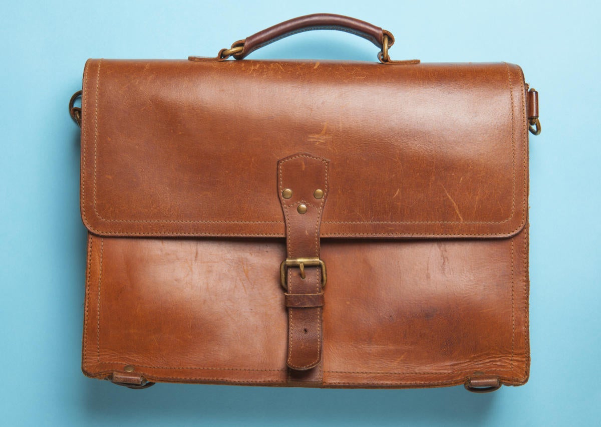 vintage leather briefcase 149878022