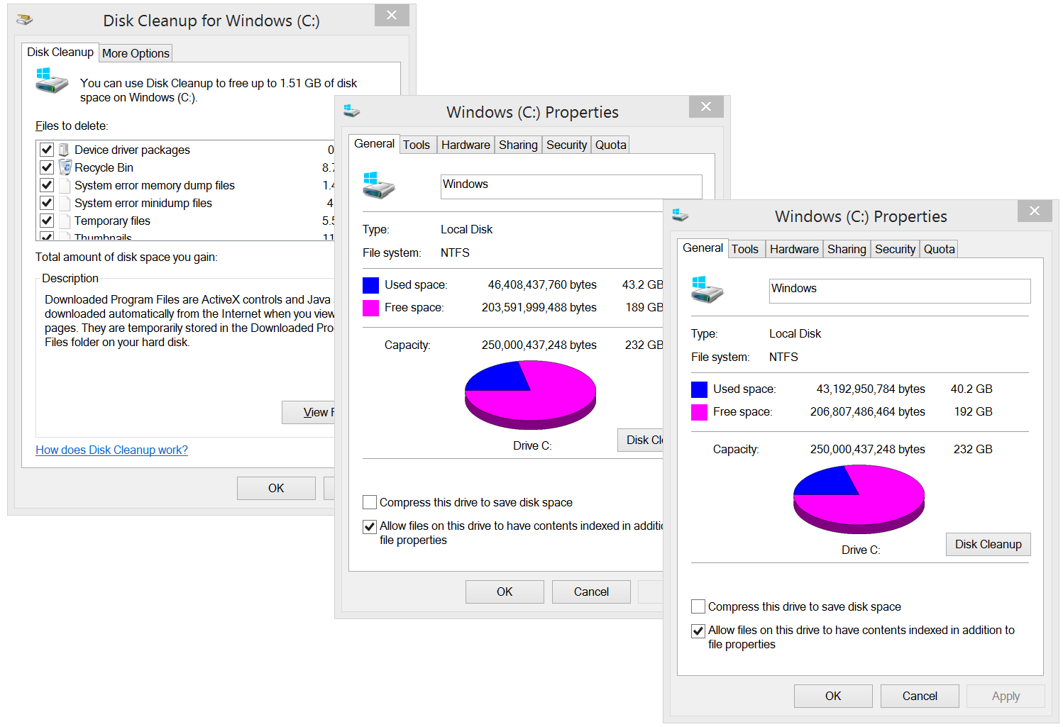 more disk space pc