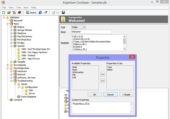 coolbase predefined properties