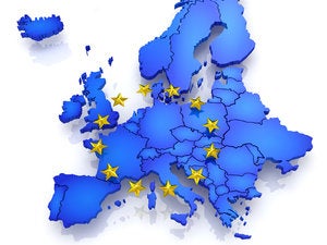 european union map flag