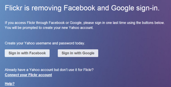 Flickr To Dump Facebook Google Logins In Favor Of Yahoo Accounts