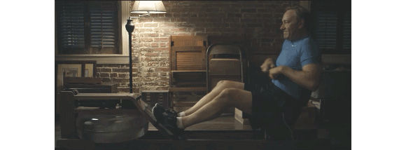 frank underwood rowing
