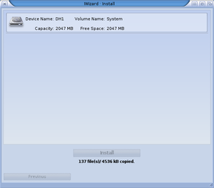morphos install progress