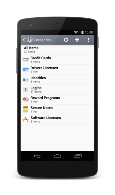 nexus5 categories list