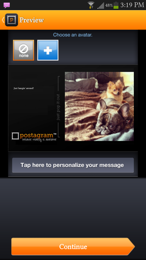 postagram postcard