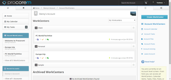 procorem account page