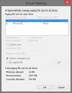 Windows 8.1 page file utility