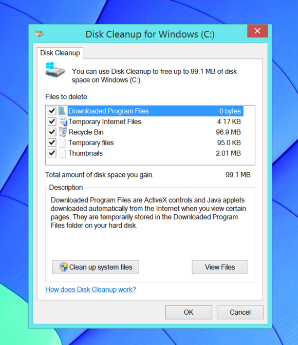 Windows 8 Disk Cleanup
