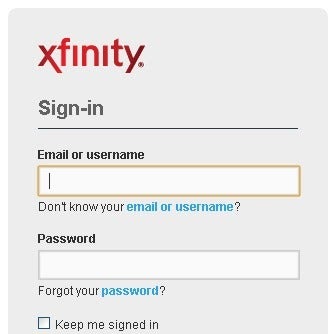 admin login xfinity