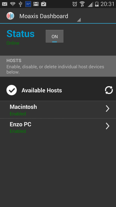 02 moaxis app dashboard