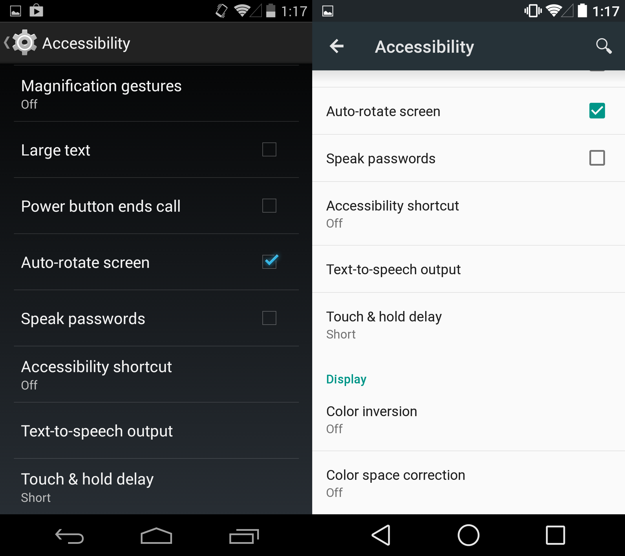 Color Inversion from Android Accessibility Settings 