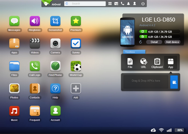 airdroid landing
