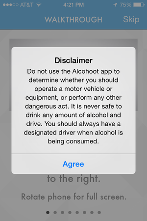 alcohoot disclaimer