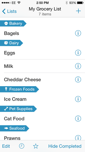 anylist grocery list android