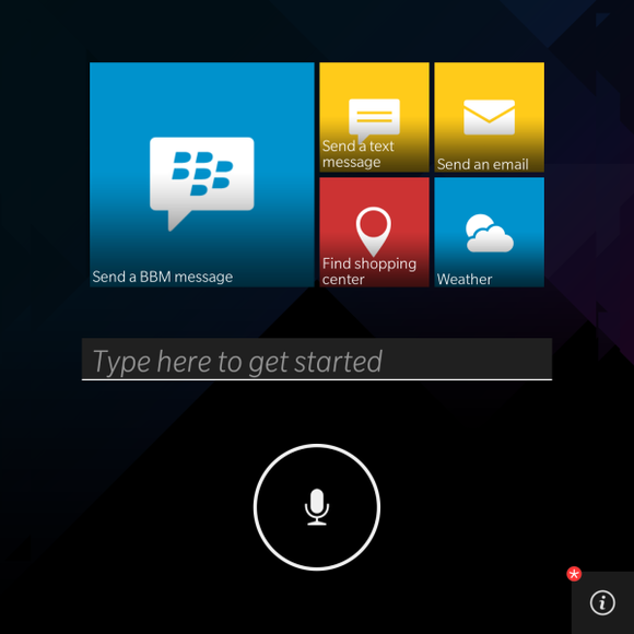 blackberry assistant home screen