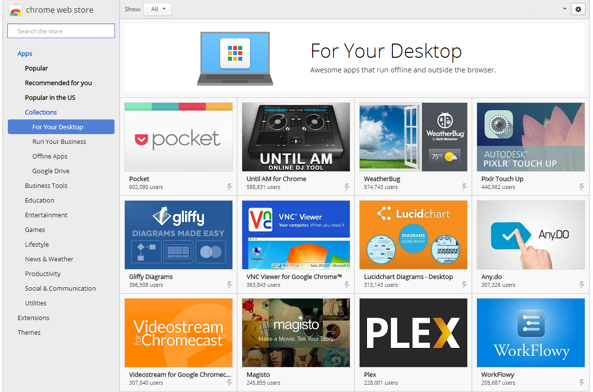 chrome app store pc