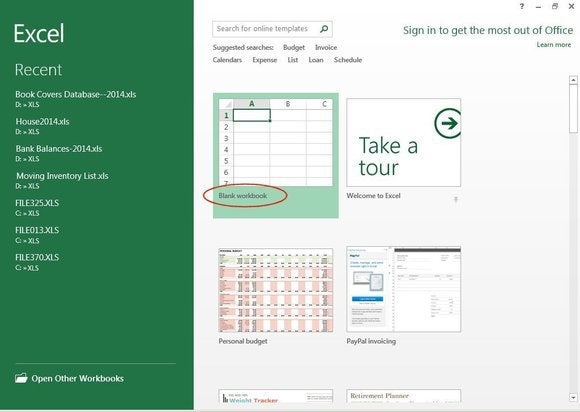 f1 excelhomemenu blank workbook
