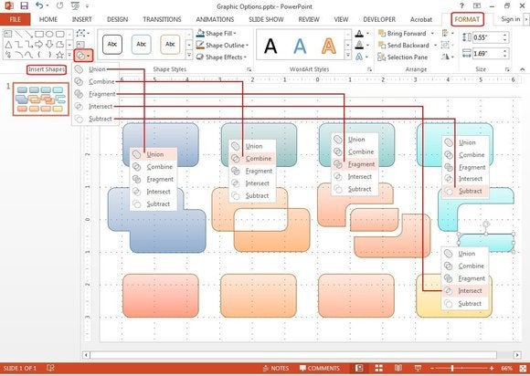 f5 merge shapes all options