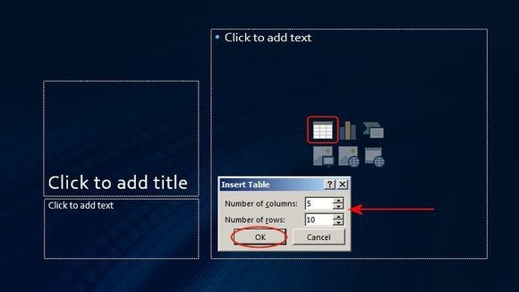 f7 insert table