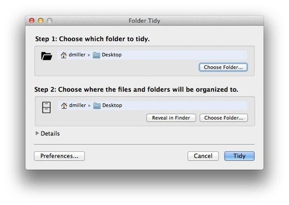 folder tidy rule