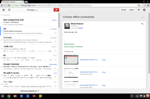 gmail offline chromebook