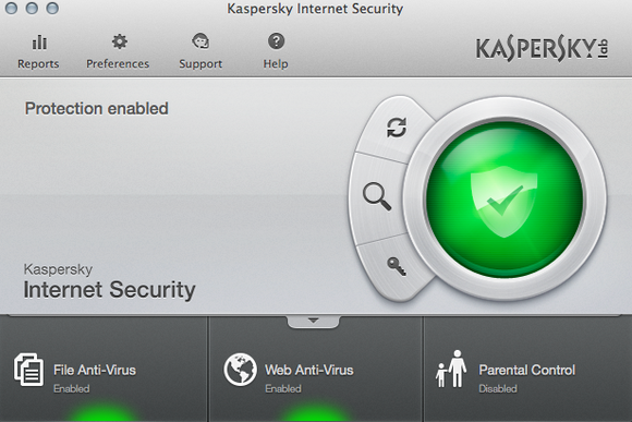 kaspersky mac main screen