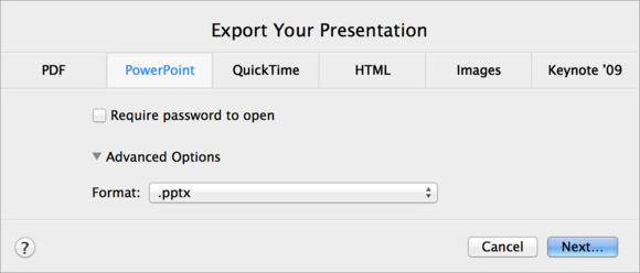keynote export