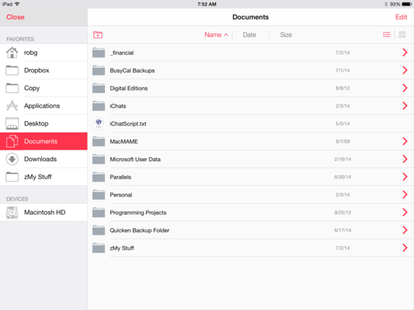 manage files