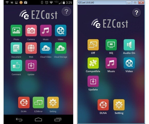 mediabeam ezcast android vs windows
