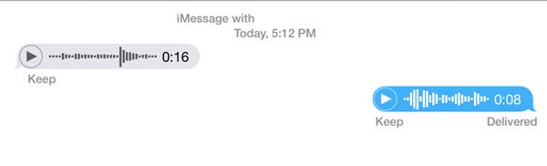 messages audio small